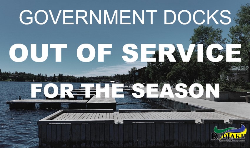 Docks out of service for the season